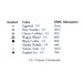 Table listing DMC color codes and their corresponding alternative colors.