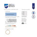 Promotional graphic showing what's included in the kit, including fabric, thread, embroidery hoop, and organizer.