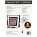 The back of the Halloween Celebration Cross Stitch pattern listing the suggested floss colors.