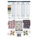 Quilt pattern chart showing fabric requirements and three quilt block design examples.