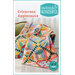 Patter cover of a colorful patchwork quilt pattern titled “Crisscross Applesauce” by Sew Kind of Wonderful.