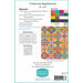 Pattern layout and materials sheet for a quilt design, with color chart and fabric requirements.