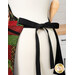 A shot of the mannequin from behind, showing details on the apron ties.