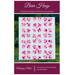 The front of the Bear Hugs pattern with photo of finished quilt staged in front of a grassy area.