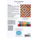 Pattern sheet for “Curvy Log Cabin” quilt block with fabric swatches and color chart.