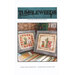 Front cover of the Tumbleweeds Desert Night, Desert Day cross stitch patterns in gray wooden frames.