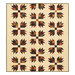 The completed Bear Hugs quilt, colored in warm flannels from the Flannel Season collection by Moda Fabrics, isolated on a white background. 