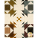 A super close up on the patchwork, demonstrating fabric print and color details as well as top quilting effects.