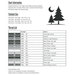 Chart of the required DMC threads, finished sizes, suggested fabric, and stitch counts.
