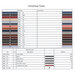 Chart featuring the required DMC floss and backstitch floss.