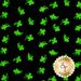 A swatch of the fabric in dim light, demonstrating the glow in the dark effects on the ghost print.