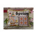 Finished design of the Spring Pillow cross stitch pattern.