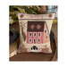 Seasonal Saltbox House Pillows Spring cross stitch pattern finished design on a decorative pattern.