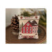 Seasonal Saltbox House Pillows Winter cross stitch pattern finished design on a decorative pattern.