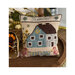 Seasonal Saltbox House Pillows Summer cross stitch pattern finished design on a decorative pattern.