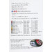 Thread color chart with DMC floss codes, names, and a small embroidery photo.