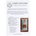 Back of pattern, detailing stitch counts, fabric finishes, and floss requirements.