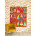 Ponder Trees quilt featuring rows of colorful geometric trees with small patchwork motifs between them.