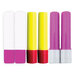 6 fabric glue stick refill tubes- 2 white, 2 yellow, and 2 pink.