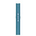 partial image of a teal blue zipper with 2 pull tabs isolated on a white background.