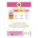 Back of the pattern showing the measurements and required materials
