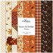 Digital collage of the mocha colored One Yard Bundle from the Acorn & Amber fabric collection.