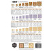 The back of the Knitted Blooms pattern with finished style options, sizes and material requirements.