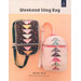 Front of the Weekend Sling Bag Pattern by Minki Kim that features the finished project in two colors: pink and black.
