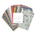 Swatches of fabrics from the Persuasion one yard bundle featuring Jane Austen-inspired fabrics.