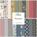 Square collage of regency-era and floral fabrics from the Jane Austen's House - Persuasion collection