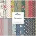 Square collage of regency-era and floral fabrics from the Jane Austen's House - Persuasion collection