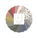 circular collage of fabrics from the Persuasion collection with a 10" Stacker label.