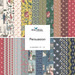 Square collage of regency-era and floral fabrics from the Jane Austen's House - Persuasion collection