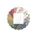 circular collage of fabrics from the Persuasion collection with a 5" Stacker label.