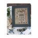 Finished American Eagle cross stitch pattern in a slate blue frame.