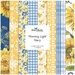 Digital collage of the Navy colorway of the Morning Light one yard bundles.