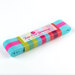 Aqua and pink webbing with a colorful label reading Tula Pink Webbing by Renaissance Ribbons.