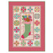 Finished digital mockup From Santa quilt pattern.