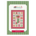 Digital From Santa quilt pattern finished and isolated on a white fabric background.