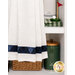 A close up on the fabric stripe through the bottom of the towel.