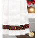 A close up on the fabric stripe through the bottom of the towel.