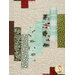 A super close up on the patchwork, showing fabric print, color, and top quilting details.