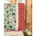 A close up on the pillowcase, demonstrating fabric prints and details.