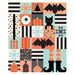A digital mockup of the Hocus Pocus LITE Quilt kit featuring a patchwork of spooky blocks isolated on a white background.