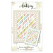 Front of Aubrey quilt pattern showing a digital version of the 54" x 65" and 27" x 33"quilts