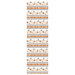 Border stripe fabric with rows of ghosts in different scenes like reading books, knitting, and drinking hot cocoa, and rows of novel pumpkins.