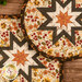 A close up on the hot pads, demonstrating color and print details.