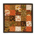 The completed Fusible Grid Hot Pad colored in autumn fabrics from the Bountiful collection by Riley Blake Designs, isolated on a white background. 