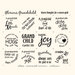 Typographic black and natural panel featuring kind phrases about about grandchildren.