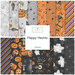 Digital collage of the available yardage fabrics from the Happy Haunts fabric collection.